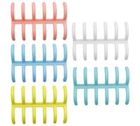 NUZAMAS Lot de 10 anneaux de reliure en plastique à 6 trous pour feuilles volantes, capacité de 80 feuilles, peignes pour bricolage, carnet, album, bureau, fournitures scolaires