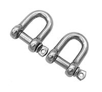 Nuzamas Lot de 2 anneaux en D en acier inoxydable 304 Filetage M14