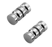 NUZAMAS Lot de 2 boutons de porte de douche ronds en acier inoxydable 304 Chromé poli