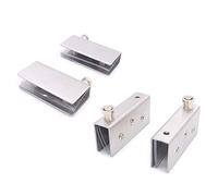 Nuzamas Lot de 2 charnières pivotantes pour porte d'armoire Montage supérieur et inférieur Loquet de porte en verre Grand format