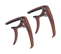 Nuzamas Lot de 2 guitare Capotastos, pont Extracteur de goujons, EN Alliage de zinc Capo, pour guitare acoustique et électrique, ukulélé - Une seule main Trigger Style