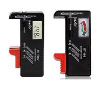 NUZAMAS Lot de 2 testeurs de batterie numériques pour piles AA AAA C D 9 V 1,5 V