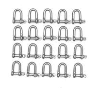 Nuzamas Lot de 20 anneaux en D en acier inoxydable 304 Filetage M6