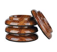 NUZAMAS Lot de 4 patins antidérapants en plastique ABS pour roulettes de piano droit Marron foncé