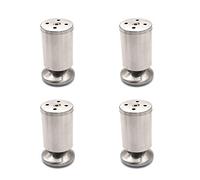 Nuzamas Lot de 4 pieds de meubles réglables en acier inoxydable 50 x 100 mm