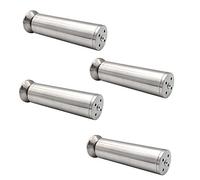 NUZAMAS Lot de 4 pieds de meubles réglables en acier inoxydable 50 x 200 mm pour armoire, table basse, TV