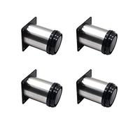 NUZAMAS Lot de 4 pieds de meubles réglables en acier inoxydable 60 x 80 mm pour armoire, table basse, TV
