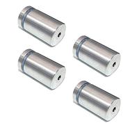 NUZAMAS Lot de 4 supports de panneau en acier inoxydable massif 25 mm x 40 mm pour numéros de maison, panneaux, logo, acrylique, verre, PVC, panneau de verre, bois