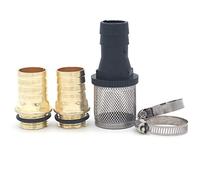 NUZAMAS Lot de 5 raccords de tuyau, connecteurs filetés BSP 25 mm, filtre à huile, supports de montage pour pompe à huile
