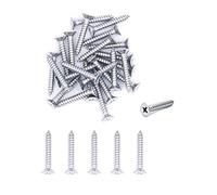 Nuzamas Lot de 500 vis autotaraudeuses en acier inoxydable 4 G x 30 304 vis à tête fraisée et à tête plate (ST2,9 x 30)