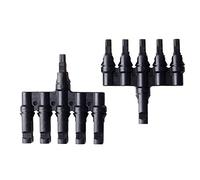 NUZAMAS NEUF 1 paire Panneau solaire T Branche Connecteurs câble Coupler commutateur de câbles - 1 mâle vers 5 femelle (M/5 F) et 1 femelle à 5 mâle (F/5 m)