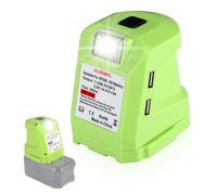 NUZAMAS Onduleur d'alimentation pour Batterie Compatible avec Ryobi 18 V avec Prises CA - Source d'alimentation Portable - Adaptateur de Chargeur USB pour Centrale électrique