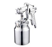 Nuzamas Pistolet de peinture à air par aspiration avec buse inox 2 mm, capacité 1000 ml, outil de peinture aérographe pour la peinture de mobilier automobile