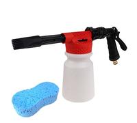 NUZAMAS Pistolet de Pulvérisation à Connecter au Tuyau d'arrosage pour Lavage de Voiture Éponge Offerte