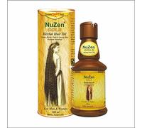 Nuzen Huile capillaire à base de plantes dorées - Huile capillaire 100 % pure à base de plantes, pousse neufs, denses, foncés et forts, empêche les pellicules, 100 % ayurvédique et peut être utilisée