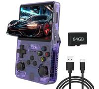 Nuziku R36S Console de Jeu Portable avec système Linux Open Source, Carte TF 64G, 10 000 Jeux, écran IPS de 3,5", Console d'émulateur Portable avec Plusieurs émulateurs