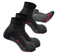 NV Compression 365 Cushion Crew Socks (2 Pairs) 20-30mmHg - for Running, Cycling, Plantar Fasciitis (Solid Black (2 Pairs), L/XL - Men 8-12 / Women 6.5-10)