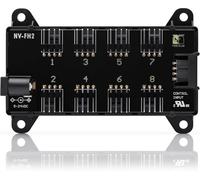 NV-FH2,Hub de Ventilation 8 Canaux Pour Ventilateurs 5V,12V et 24V,Jusqu¿à 60W avec L¿alimentation Optionnelle Dotée d¿un Connecteur Coaxial 5,5mm,Fixation Magnétique ou Par Vissage (Noir)