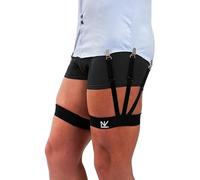NV HOLDERS 2.0 amélioré, avec fermoirs améliorés, baleines de chemise de qualité supérieure, porte-chemise, porte-jarretelles pour homme. - noir - S/19/21"