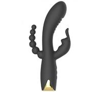 NV TOYS - Vibromasseur triple stimulation très puissant noir USB - WS-NV062BLK