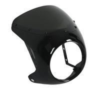 NVCPHGEDEK Grille de protection pour phare de moto Pare-brise De Moto 7 Pouces ABS Anti-âge, Carénage De Phare, Protection Universelle Pour La Plupart Des Motos(Gloss black)