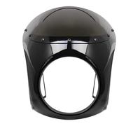 NVCPHGEDEK Grille de protection pour phare de moto Phare De Moto 7" Pour Carénage De Pare-brise Pour, Universel, Noir Brillant