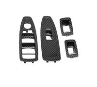 NVCPHGEDEK Poignées Porte Intérieures Voiture Couvercle De Panneau Commande Lève-vitre Intérieur Voiture Pour BMW Série 1, 3, 4 F20, F30, F31, F34, F35, F36, 318, 320, 328, 330, 335(Carbon Fiber A)