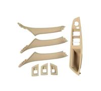 NVCPHGEDEK Poignées Porte Intérieures Voiture Poignée de porte intérieure, couvercle et panneau commutateur fenêtre Pour BMW Série 5 F10/F11/F18 520-530 2010-2017 conduite à droite( Beige 7pcs)