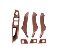 NVCPHGEDEK Poignées Porte Intérieures Voiture Poignées De Porte Intérieures, Interrupteurs Lève-vitre Et Garnitures Pour BMW Série 5 F10/F11/F18 2010-2016( Red Brown-7pcs)