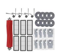 NVDERTA Compatible avec Les aspirateurs Robots Qrevo L/QR 598QR 798 / QV 35A, Brosse latérale Principale, Filtre, Sac en Tissu(Light Green)