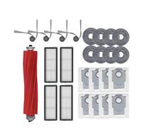 NVDERTA Compatible avec Les aspirateurs Robots Qrevo L/QR 598QR 798 / QV 35A, Brosse latérale Principale, Filtre, Sac en Tissu(Light Yellow)