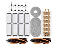 NVDERTA Compatible avec Les pièces de Rechange for aspirateur Robot JONR P20 Pro / T5 Pro, Brosse latérale Principale, Filtre, Chiffon de Nettoyage(34PCS 2B8M8F10S6D)