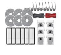 NVDERTA Compatible avec Les pièces Qrevo 5AE / Curv/CurvC/Curv S5X 5A1 5XC / Edge/EdgeC/Edge S5A 5V1, Brosse, Filtre, Sacs de serpillière(27pcs)