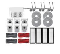 NVDERTA Compatible avec Les pièces Qrevo 5AE / Curv/CurvC/Curv S5X 5A1 5XC / Edge/EdgeC/Edge S5A 5V1, Brosse, Filtre, Sacs de serpillière(25pcs)