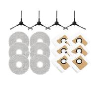 NVDERTA Pièces de Rechange compatibles avec Le Robot aspirateur JONR P20 Pro : Brosse latérale, Sac de Nettoyage et lingette.(Light Yellow)