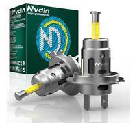 Nvdin ampoules h7 led 360° 40000lm, lampe de phare pour voiture et moto, feu universel 12v pour feux de route ou croisement, pour phares paraboliques ou lenticulaires, 6000k blanc