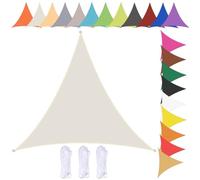 nvdsivee Voile d'ombrage Imperméable Triangulaire Voile Ombrage pour Patio Toile Ombrage Exterieur Jardin 90% UV Protection Auvent de Protection Solaire avec Oeillets et Corde Blanc Cassé 2x2x2m