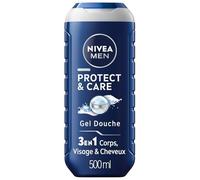 NVEA - Gel Douche Homme Douceur Protect & Care, Hydratation Aloe Vera pour Corps, Visage & Cheveux (500mL) - Le lot de 3