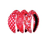NVENF Bandeau cœur Saint Valentin pour femme, serre-tête noué en cœur rouge, accessoires pour cheveux de Saint Valentin, cadeaux de vacances (Sai