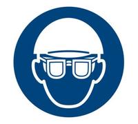 nVent HOFFMAN HOFFMANN Panneau d’obligation Utiliser protection des yeux et de la tête, type : 01200 Quantité:1