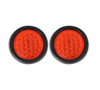 NVETJMUA Feu Arrière Lot 2 Feux Arrière Ronds 24 V 24 LED Pour Voiture, Feux Position Latéraux, Clignotants, Réflecteurs Pour Camion, Remorque, VTT feux arrières(2piece Red)