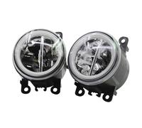 NVETJMUA Phare Antibrouillard Avant pour Peugeot 207 2006-2012 Ampoule LED H11 4000 LM Feu Antibrouillard + Feux Jour Angel Eye DRL 12 V Feux Antibrouillard(White and Blue)