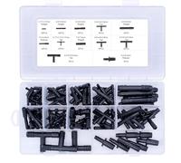 NVGFTG 113 Pièces Kit de Raccords D'irrigation pour Tubes, Connecteur de Tuyau D'irrigation, Plastique Tee Raccord de Tuya pour Systèmes d'Arrosage Jardin, Pelouse