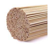 NVGFTG 500 Pièces Baton Barbe a Papa 30cm × 3mm Bâtonnets en Bambou Ronde Batonnet en Bois Naturel Bâtons pour Barbe à Papa, Artisanat, Décoration, Guimauves, Fruits