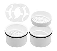 NVGFTG Filtre à Cheveux + Tuyau Plongeur pour Douche, Compatible avec Bonde D'écoulement 6960, 6963, 6961, 6962, Attrape Cheveux, Blanc