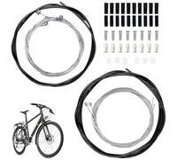 NVGFTG Kit de câble de frein universel pour vélo, câble Bowden, câble de frein, câble de frein, housse de câble de frein, gaine de câble de dérailleur intérieur, embouts et joints toriques, pour VTT
