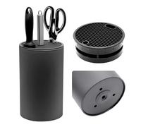 NVGFTG Porte Couteau sans Couteaux, Bloc Couteaux Cuisine Vide, Range Couteaux de Cuisine Circulaire, Blocs Couteaux Vides pour Gain Place Couteaux (Noir)
