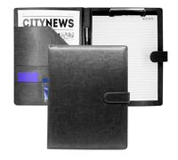 NVGFTG Porte Documents Conférencier a4 avec Couvercle, Portfolio A4 en Cuir PU, Porte Bloc A4 Range Documents Trieur Organiseur