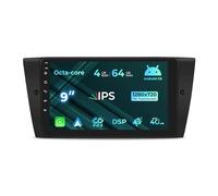NVGOTEV [8 cœurs 4+64 Go] Autoradio pour BMW 3er E90 E91 E92 E93 M3, Radio à écran Tactile 9 Pouces avec Carplay/Android Auto sans Fil, Bluetooth WiFi GPS 4G DSP FM/AM RDS SWC Dab+ en Option