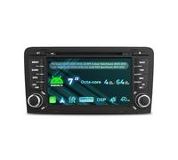 NVGOTEV Android 14 Autoradio pour Audi A3 2003-2012 & S3 8P 2006-2012 & RS3 Sportback 2011-2012, Radio 7 Pouces avec Lecteur CD/DVD, Carplay sans Fil/Android Auto GPS WiFi Bluetooth 4G SWC